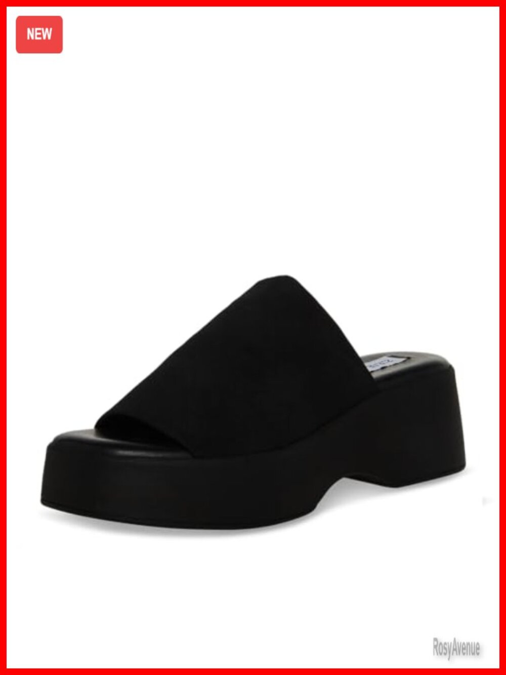 Steve Madden Slinky30 Sculpted Platform Sole Stretchy Fabric Upper Wedge Sandal